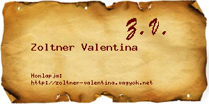 Zoltner Valentina névjegykártya